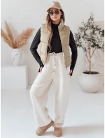 Dámská prošívaná vesta béžová Dstreet model 21990668 - FashionStreet