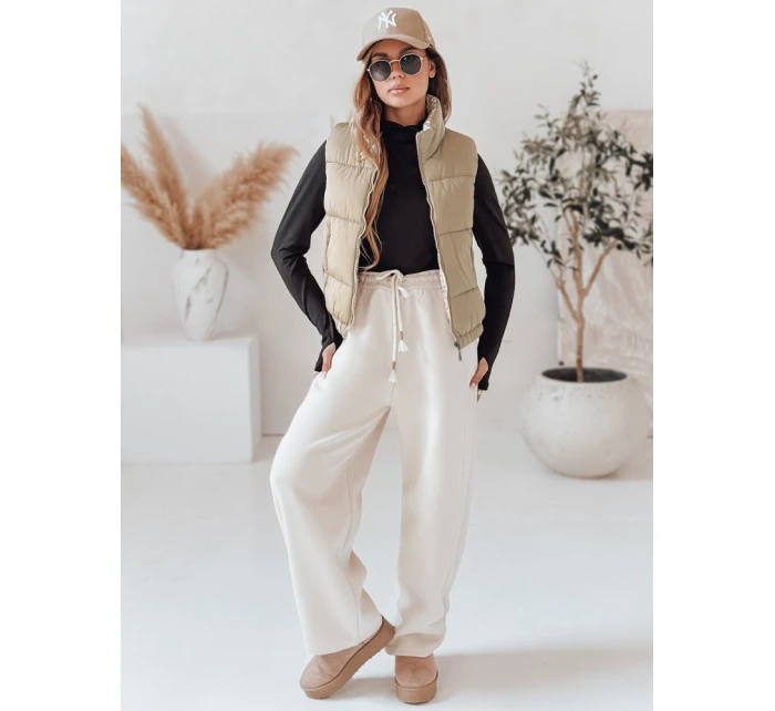 Dámská prošívaná vesta béžová Dstreet model 21990668 - FashionStreet