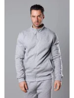 Svetlosivá pánska mikina so stojačikom (68B2002-2)