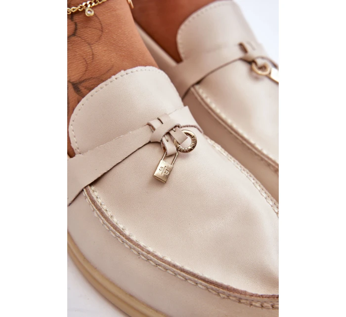 Klasyczne Mokasyny Damskie Beżowe Cortez Klasyczne Mokasyny Damskie Beżowe Cortez