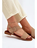 Dámské sandály semišové Big Star TT274491 béžové