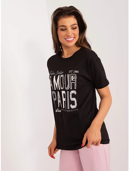 T shirt PM TS model 19525620 czarny - FPrice T shirt PM TS model 19525620 czarny - FPrice