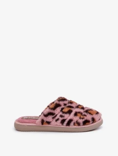 Dámske leopardie papuče Futrzane EK000008 Pink