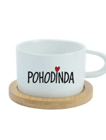 POHODINDA - bílý hrníček makronka 200 ml