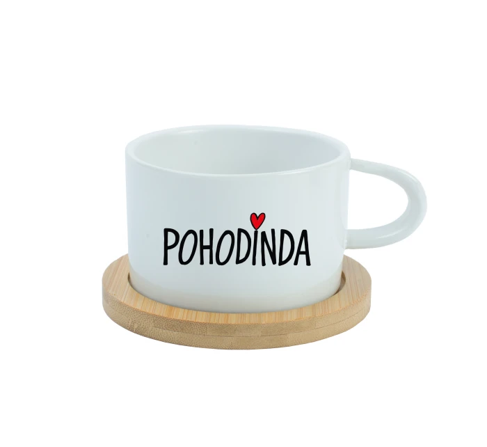 POHODINDA - bílý hrníček makronka 200 ml
