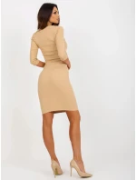 Dámske šaty HS 20 250.23P béžové - FPrice Dámske šaty HS 20 250.23P béžové - FPrice
