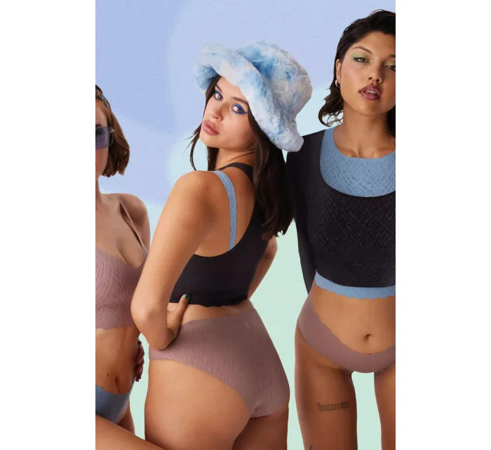 Dámsky top ZERO Feel Bliss Crop Top - BLACK - black 0004 - SLOGGI