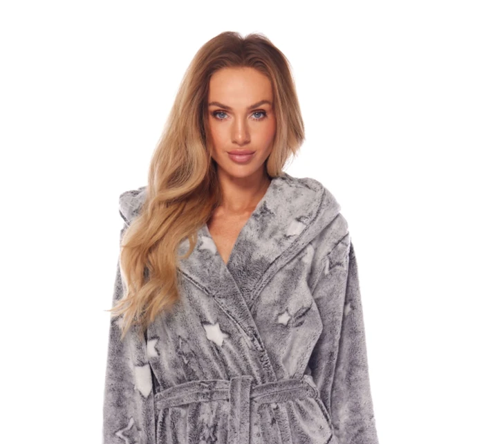 Dámský župan model 20816297 Nela melange - L&L Dámský župan model 20816297 Nela melange - L&L