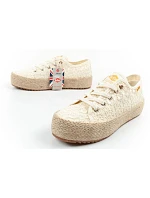 Lee Cooper Dámske šnurovacie športové topánky Beige Dámske tenisky na platforme