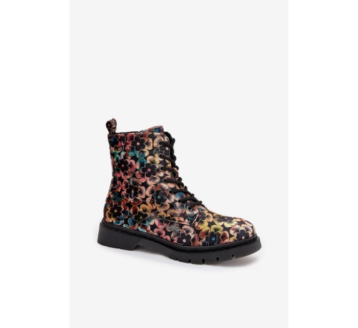 Dámské zimní kotníkové boty květinové model 21712487 - Artiker Dámské zimní kotníkové boty květinové model 21712487 - Artiker
