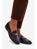 Dámské mokasíny s ozdobným detailem černé model 21900473 - Boto