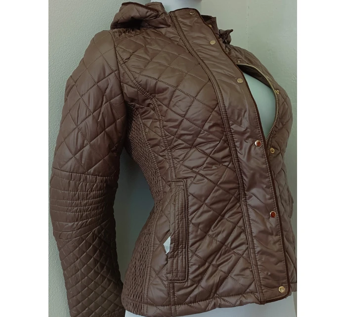 Dámska sezónna bunda 7059A hnedá - Goodlooking