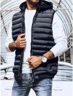 Pánska prešívaná modrá vesta FashionStreet TX4094 Pánska prešívaná modrá vesta FashionStreet TX4094