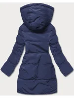 Tmavomodrá prešívaná dámska zimná bunda (2m-963) Tmavomodrá prešívaná dámska zimná bunda (2m-963)