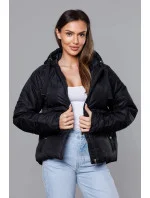 Čierna prechodná bunda s prešívanými rukávmi (5M3113-392) Čierna prechodná bunda s prešívanými rukávmi (5M3113-392)