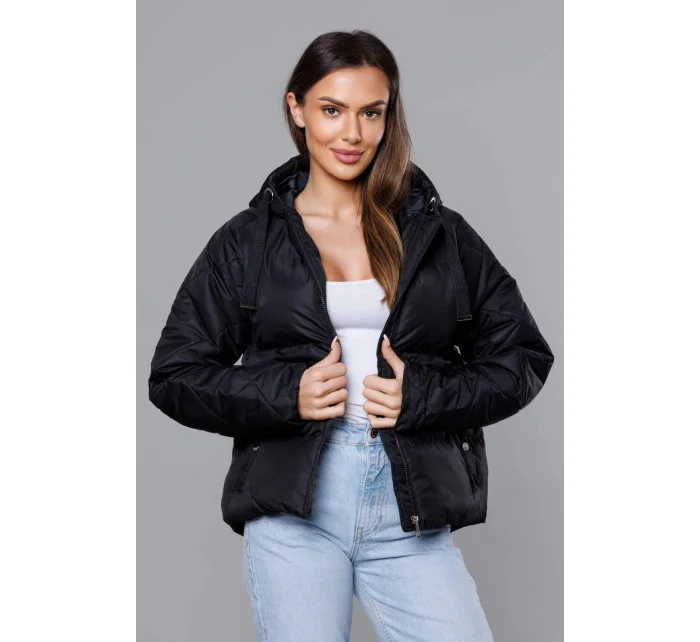 Čierna prechodná bunda s prešívanými rukávmi (5M3113-392) Čierna prechodná bunda s prešívanými rukávmi (5M3113-392)