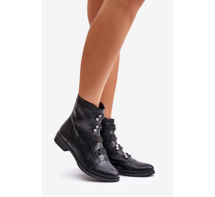 Ocieplane Botki Damskie Na Zamek Czarne Evalith Ocieplane Botki Damskie Na Zamek Czarne Evalith