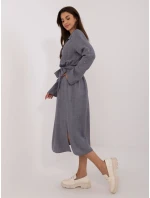 Sukienka LK SK model 20470374 ciemny szary - FPrice Sukienka LK SK model 20470374 ciemny szary - FPrice