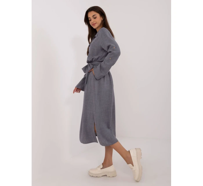 Sukienka LK SK model 20470374 ciemny szary - FPrice Sukienka LK SK model 20470374 ciemny szary - FPrice