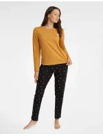 Dámské pyžamo  Hořčicová a černá  model 18754579 - HENDERSON LADIES