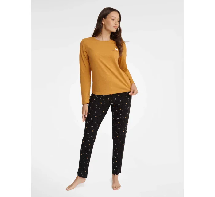 Dámské pyžamo  Hořčicová a černá  model 18754579 - HENDERSON LADIES