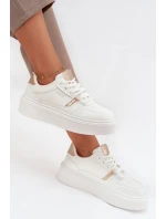 Dámske tenisky na platforme Big Star - biele