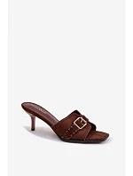 Dámské sandály model 22095429 hnědé - Sweet Shoes