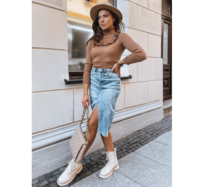 Dámský svetr NOAH hnědý Dstreet model 21964188 - FashionStreet