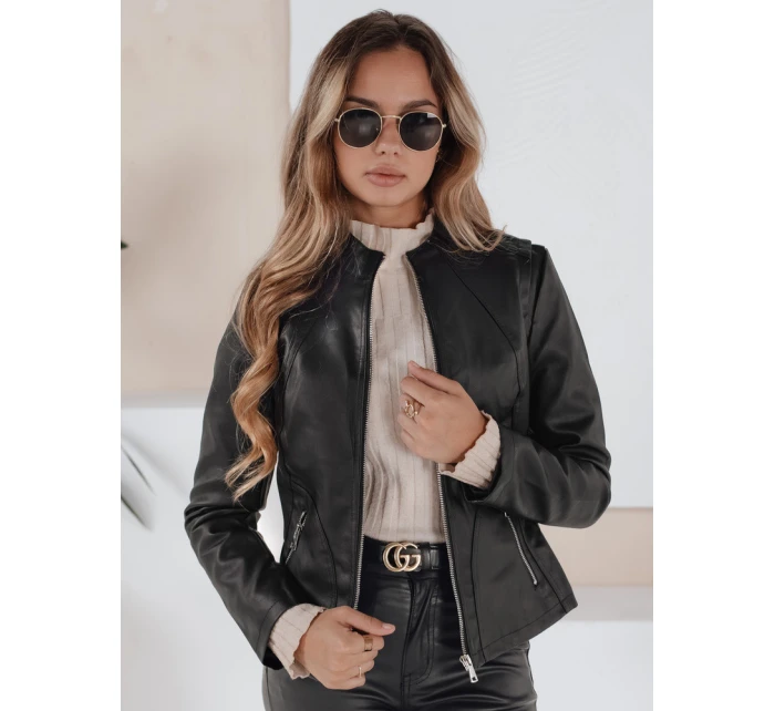 Dámská kožená bunda ramones černá model 21991857 - Dstreet