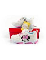 Leomil dětské sportovní boty tenisky minnie mouse na suchý zip LED