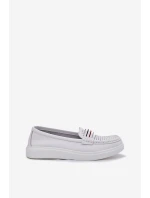 Dámské Kožené Mokasíny Bílé model 21696947 - EVENTO