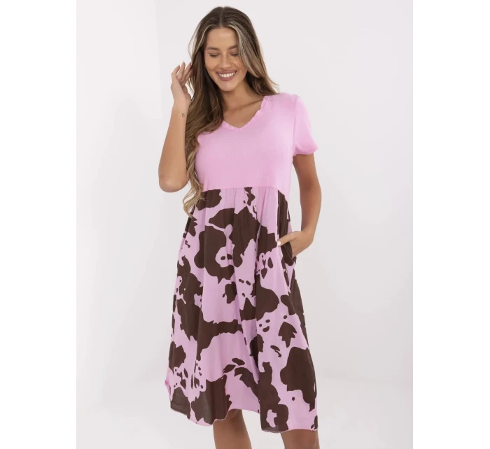 Šaty DHJ SK 253701.80 ružové