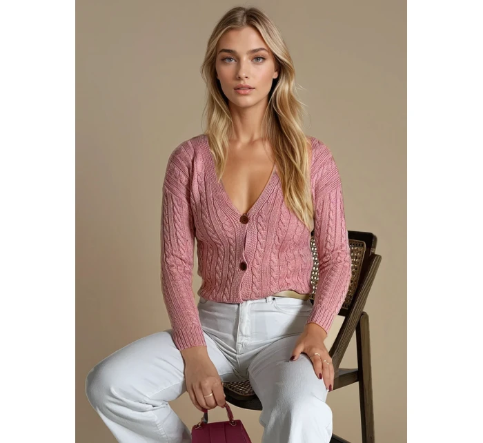 Dámský svetr růžový Dstreet model 21967026 - FashionStreet Dámský svetr růžový Dstreet model 21967026 - FashionStreet