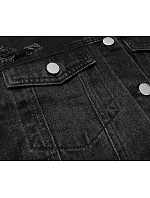 Černá dámská džínová bunda s model 18565122 - P.O.P. SEVEN Černá dámská džínová bunda s model 18565122 - P.O.P. SEVEN