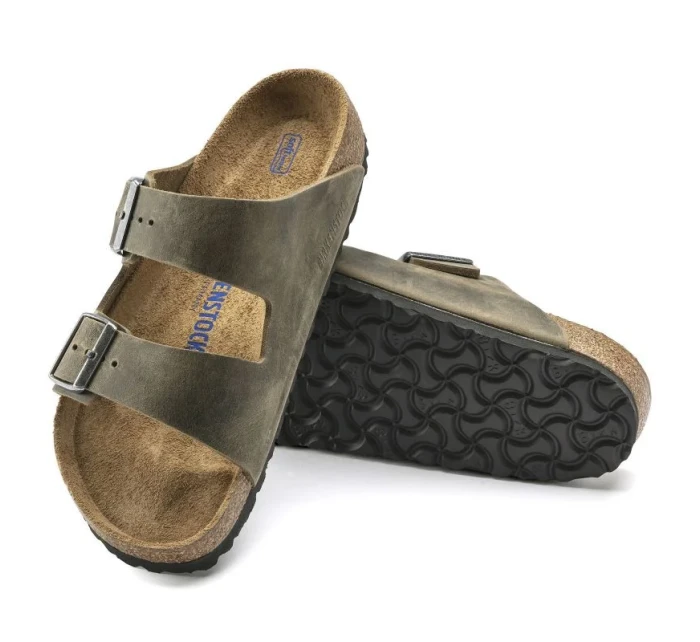Dámske/pánske žabky Birkenstock Arizona Soft Footbed Oiled Leather Narrow Faded Khaki (1019377) Dámske/pánske žabky Birkenstock Arizona Soft Footbed Oiled Leather Narrow Faded Khaki (1019377)