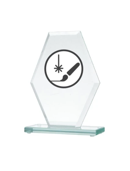 Gravírovaná sklenená trofej + výplň farbou