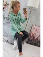 Mikina se zipem na zádech tmavě mátová Mikina se zipem na zádech tmavě mátová