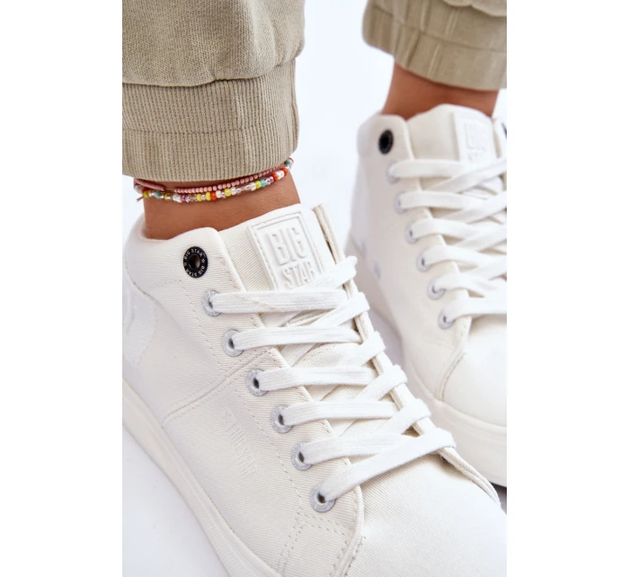 Dámské klasické vysoké tenisky Big Star model 21608900 bílé - Big Star Shoes Dámské klasické vysoké tenisky Big Star model 21608900 bílé - Big Star Shoes