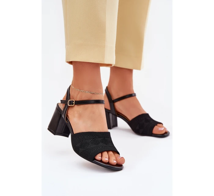 Dámské Sandály Na Podpatku Černé model 21702384 - Boto