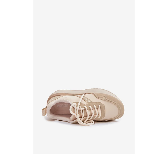 Dámské tenisky na platformě Big Star TT274278 Béžové