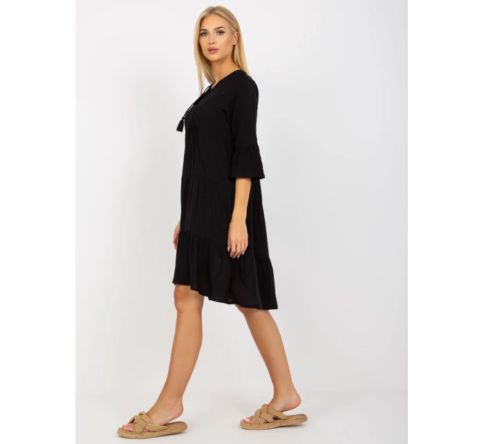 Šaty D73761M30214A6EN čierne