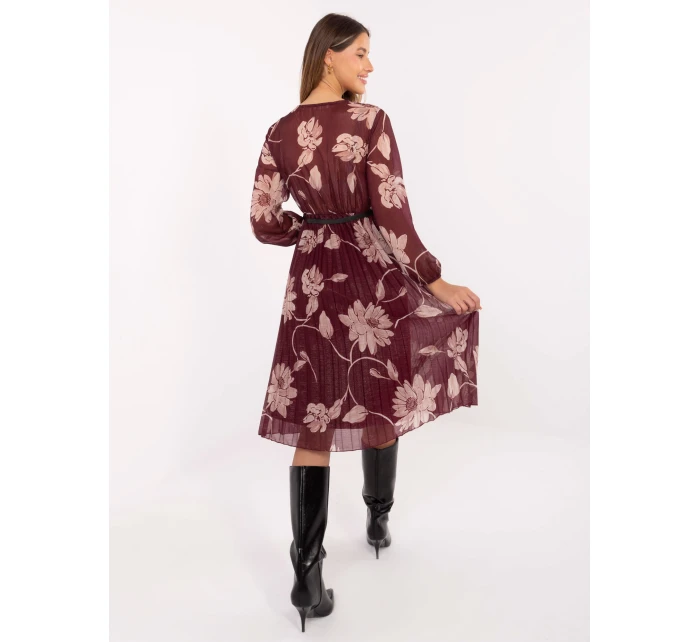 Sukienka IT SK model 21494218 bordowy - FPrice Sukienka IT SK model 21494218 bordowy - FPrice