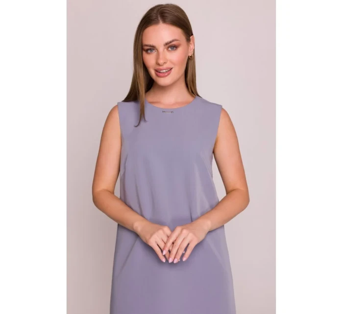Šaty bez rukávů  šedá model 21154733 - STYLOVE