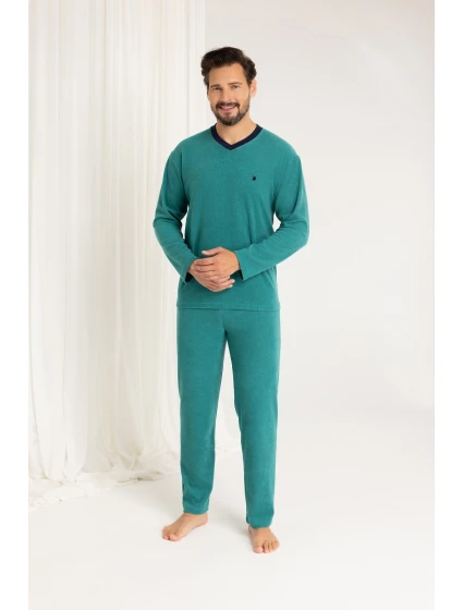 Pánske dlhé froté pyžamo Regina 489 M-XL