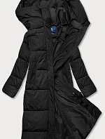 Dámska zimná bunda s kapucňou čierna (AG1-J9091)