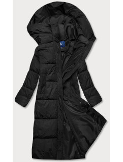Čierna dámska zimná bunda s kapucňou (AG1-J9091)