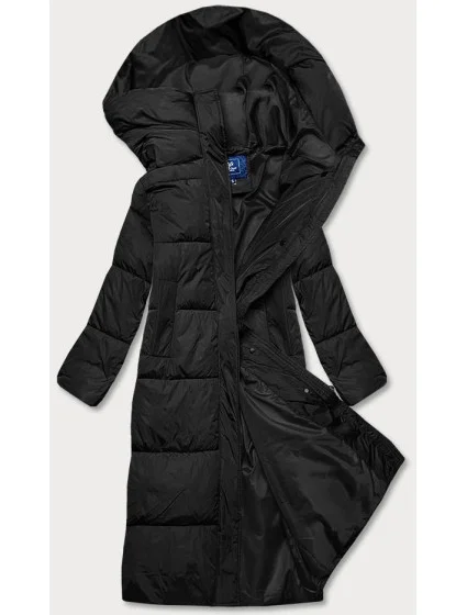 Dámska zimná bunda s kapucňou čierna (AG1-J9091)