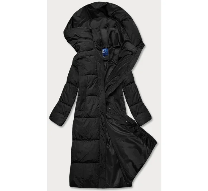 Dámska zimná bunda s kapucňou čierna (AG1-J9091)