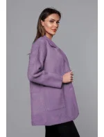 Krátky fialový vlnený prehoz cez oblečenie typu alpaka (7108-1) Krátky fialový vlnený prehoz cez oblečenie typu alpaka (7108-1)