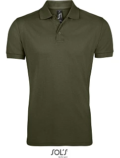 SOL'S Prime Men Pánske polo tričko z hrubej bavlny 25.0571 armádna zelená